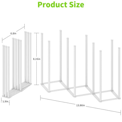 Collapsible Bottle Drying Rack, Foldable Baby Bottle Drying Rack, Portable Drainer Stand Holder for Water Bottles, Cup, Reusable Silicone Bag, Cutting Board (White) - color: White