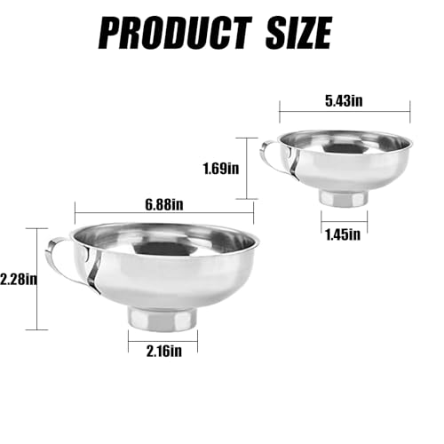 Stainless Steel Canning Funnel for Filling Mason Jars | Food grade stainless steel canning funnel, wide mouth, perfect tool for filling mason jars jam and homemade preserves
