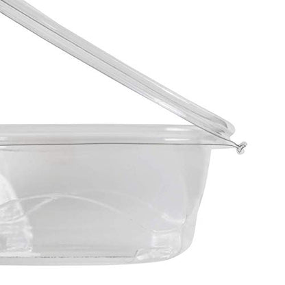Karat PET Hinged Deli Containers with Lids - Perfect for Pasta Salads, Fruit, Deli Sides, and Home Meal Prep - Clear Plastic Food Containers, Take Out Containers (12oz)