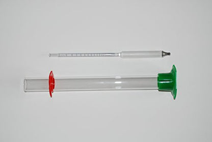 Proof & Tralle Hydrometer with 14" Glass Test Jar