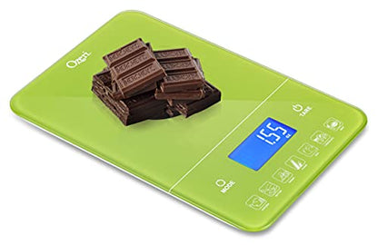 Ozeri Touch III Digital Kitchen Scale with Calorie Counter, 22 lbs (10 kg), Lime Green - color: Lime Green