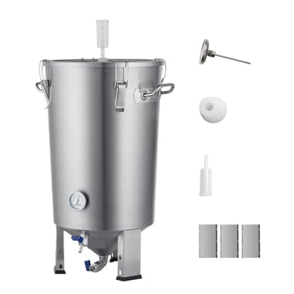 SucceBuy 8 16 GALLON Beer Brew Fermentor Brew Bucket Fermentor for Brewing Home Brewing Supplies with Base Kettle Stock Pot(16gal) - color: 16gal