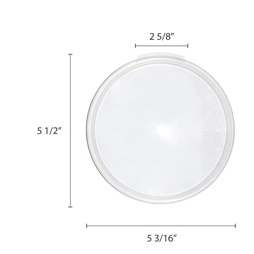 TrueCraftware- 1 Qt. Clear Round Polycarbonate Food Storage Container Lid 1 Piece Replacement Lid for Round Container Meal Prep Kitchen Pantry Commercial Restaurant - size: Lid - Fits 1qt