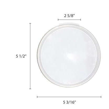 TrueCraftware- 1 Qt. Clear Round Polycarbonate Food Storage Container Lid 1 Piece Replacement Lid for Round Container Meal Prep Kitchen Pantry Commercial Restaurant - size: Lid - Fits 1qt