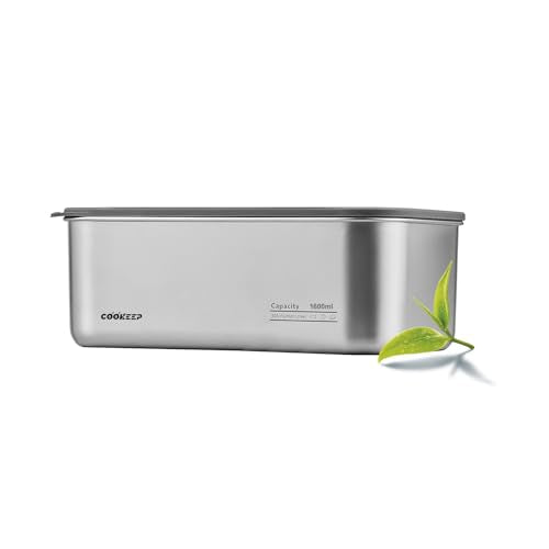 54oz/1600ml Stainless Steel Food Containers,Stainless Steel Containers with Lids,Snack Containers,Lunch Box,Easy Clean,Airtight & Leakproof for Kitchen Storage,Dishwasher Safe,BPA-Free - size: Medium Box(54oz/1600ml)