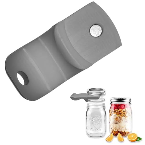 Mason Jar Opener and Canning Tool, Compatible with Mason Jar Lids, Releases Vacuum Seal on Wide Mouth and Regular Mouth, Magnetic Lid Lifter for Canning, Pickling (silver) - color: Silver