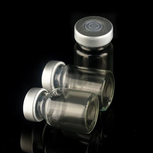 10 Pack 5ml Sealed Sample Vials, Transparent Glass Vials with Self Healing Injection Port(10, 5ML) - size: 5ML