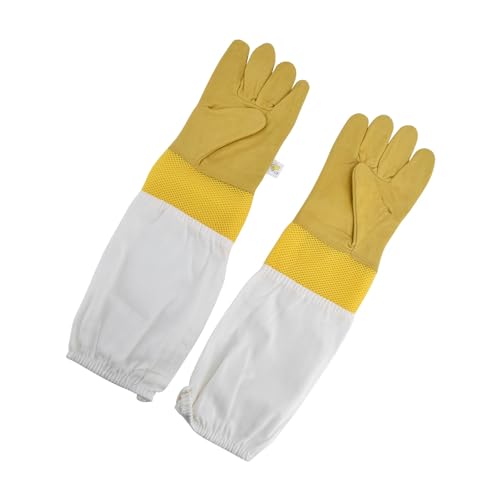 Beekeeping Gloves, breathable sheepskin gloves with extended sleeves, for beekeeper maximum protection and flexibility
