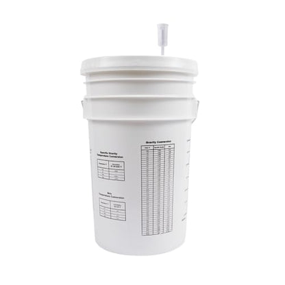 Fastrack 6.5 Gallon Fermenting Bucket with Lid | White | 100% Food Grade-BPA Free Fermenting Brew Bucket for Your Beer, Wine or Any Other Fermented Beverage