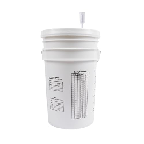 Fastrack 6.5 Gallon Fermenting Bucket with Lid | White | 100% Food Grade-BPA Free Fermenting Brew Bucket for Your Beer, Wine or Any Other Fermented Beverage