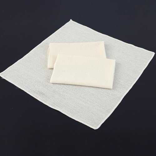 HOMSFOU 10pcs Unbleached Cheesecloth for Straining 20x20 Inch 100-grade Hemmed Cotton Muslin Cloth Reusable Washable Kitchen Supply for Cooking Butter Fruit Nut Milk Filtering