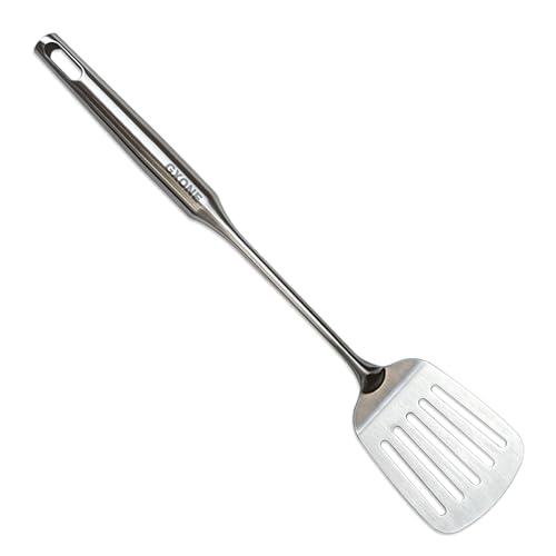 Stainless Steel Slotted Spatula,Cooking Utensil For Kitchen Use With Hollow Handle,Silver/14.9Inch - style: Slotted Spatula