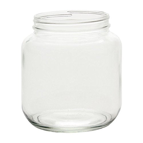 North Mountain Supply Nms A0064-00 - 1 White Plastic 1/2 Gallon Glass Wide-Mouth Fermentation/Canning Jar with 110mm White Plastic Lid - color: White Plastic Lid