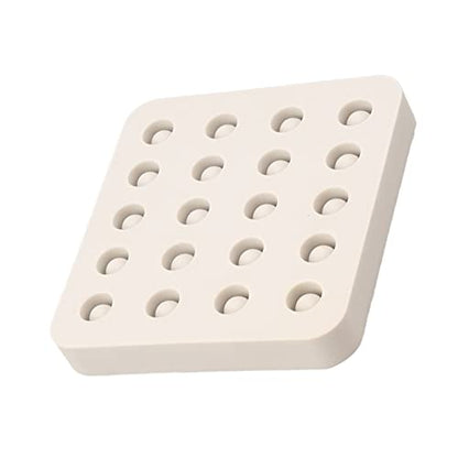 Dpofirs Beekeeping Rearing Box, Queen Rearing System Beekeeping Grafting Kit, Wax Queen Grafting Cups Silicone Beekeeping Beeswax Queen Cell Cups Making (4 Rows 96x92x14mm)