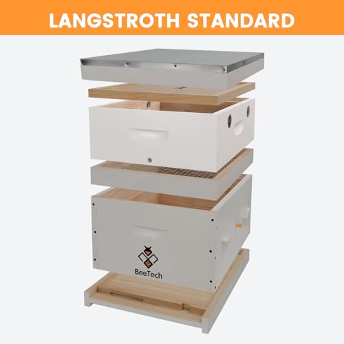 BeeTech 8 Frame Langstroth Beehive Quilt Box for Bees Winter Hand Painted Assembled - size: 8 Frame