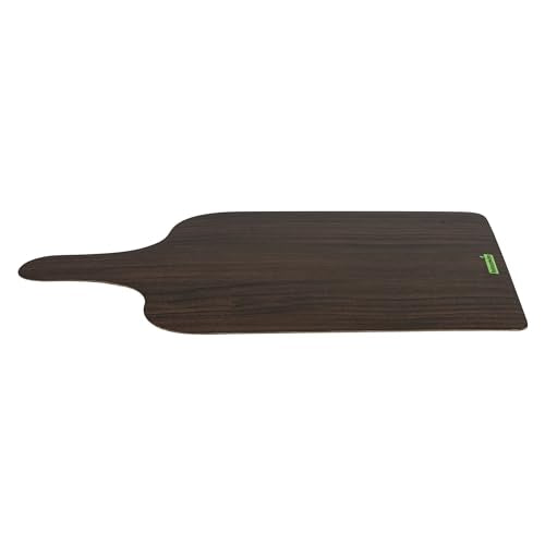 Cater Tek 15.8 x 9.8 Inch Charcuterie Boards, 10 Faux Wood Cheese Boards - WIth Handle, Stackable, Dark Paper Cardboard Charcuterie Boards, Disposable, For Serving At Catered Events - Restaurantware - color: Dark, size: 15 3/4"