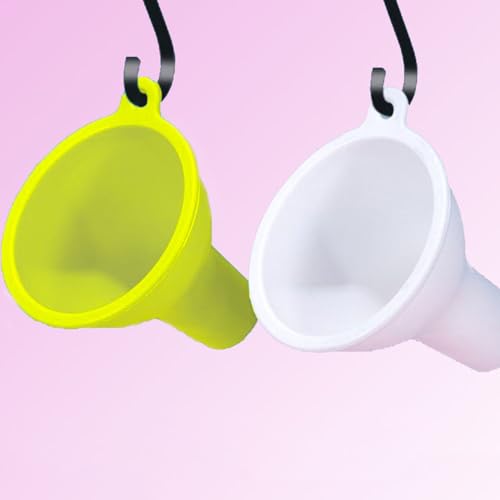Leadigol Wide Mouth Funnel, 4 Pieces Funnels for Kitchen Use Silicone Funnels, Silicone Funnel Food Funnel, for Jars Jam Spice Filling Bottles Liquid Oil and Powder