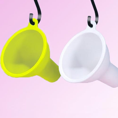 Leadigol Wide Mouth Funnel, 4 Pieces Funnels for Kitchen Use Silicone Funnels, Silicone Funnel Food Funnel, for Jars Jam Spice Filling Bottles Liquid Oil and Powder