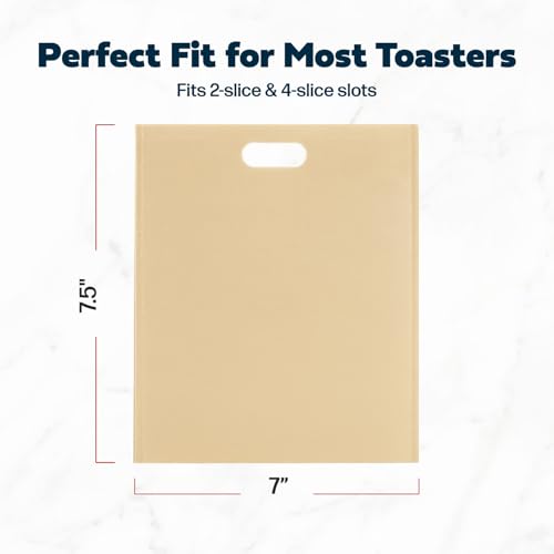 Reusable Toaster Bag - For Grilled Cheese Sandwiches, Pizza Rolls, + - Nonstick Toaster Bags Made of Teflon - BPA & PFOA Free Little Bags - Toaster Bags Reusable Up To 50 Uses (Set of 4)