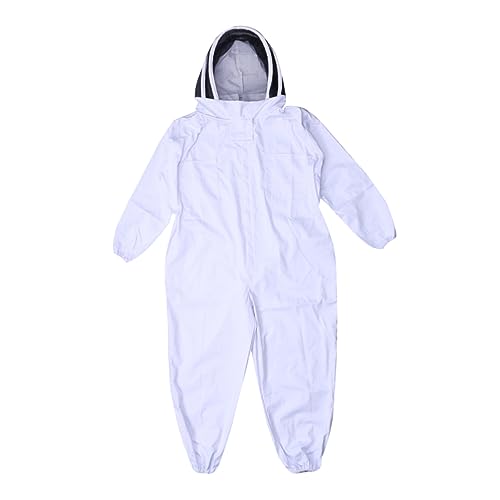 Beekeeping Suit Elastic Cuffs Ankles Full XXL White Professional Beekeeper Supplies