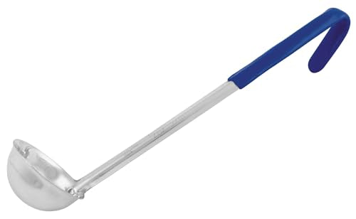 Winco Prime One Piece Stainless Steel Ladle, NSF Listed, 2 Ounce, 13.5", Red Tail - color: Blue, size: 2 Ounce, style: One Piece
