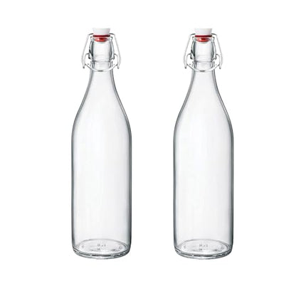 Bormioli Rocco Giara Bottle 33.75 Oz - Clear, Set of 2 - color: Clear