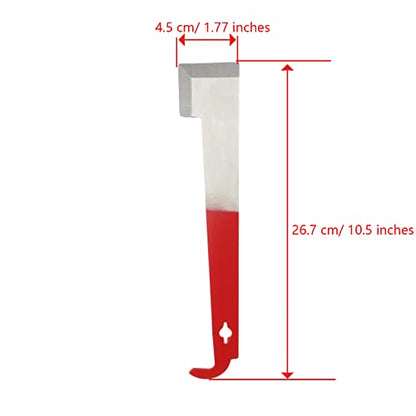 2 Pack Steel Beekeeping Hive Tool J Hook Hive Scraper Tool Bee Frame Lifter and Scraper Equipment for Beekeepers