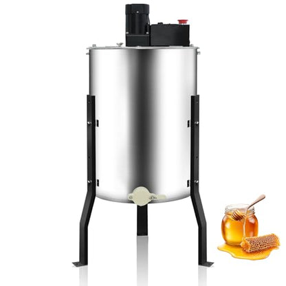 Electric Honey Extractor with Adjustable Honeycomb Drum Spinner, 4/8 Beehive Frame Stainless Steel Beekeeping Separator Supplier, Centrifuge Equipment for Apiary, Farm, Business - style: 4 Frames-E