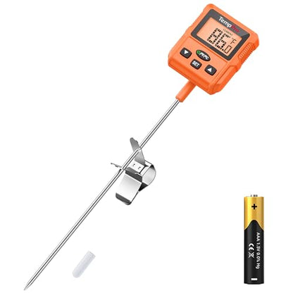 TempPro TP511 Digital Candy Thermometer with Pot Clip, Programmable Instant Read Food Meat Thermometer with 10'' Long Probe for Baking Grilling Oil Deep Fry Fathers Day Gift (Previously ThermoPro) - style: Programmable Design