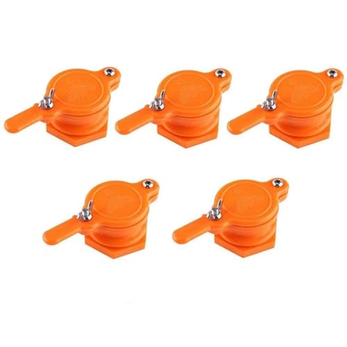 Honey Gate 6Pcs Honey Gate Valve for Bucket Honey Gate Honey Extractor Tap Beekeeping Supplies Orange for Beekeeper