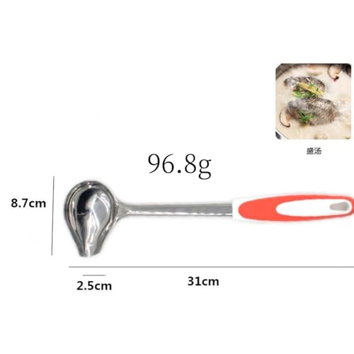 Canning Ladle, Metal Ladle Soup Serving Ladles Stainless Steel Canning Ladle Long Handled Ladle Oil Soup Spoon Pouring 12.2 x 3.43 Inches, 1 Piece