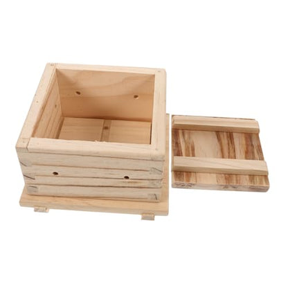 Luxshiny Homemade Tofu Mold Wooden Press Tool for Diy Bean Curd Safe and Kitchen Appliance for Making Fresh Tofu for Home Chefs