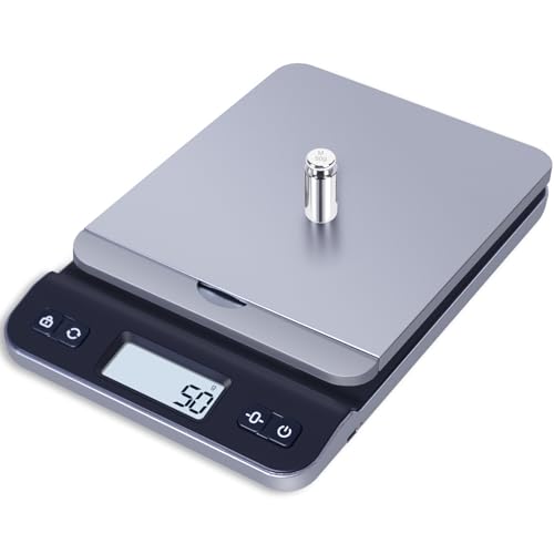 QP Calibration Weights, 50 Gram Scale Weights, OIML Class M1 High Precision Stainless Steel Scale Balance Weights with Chrome Finish, Calibration Weights for Digital Scale, Kitchen Scale, Pocket Scale - size: 50g