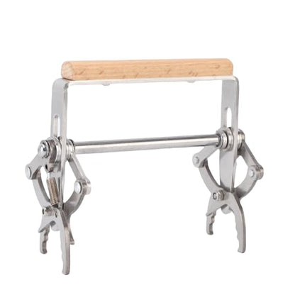 Srliya Beekeeping Gripper, Wood Handle Stainless Steel Bee Hive Frame Lifter Holder with Ergonomic Design, for Honey Harvesting Hive Inspections Colony Checks
