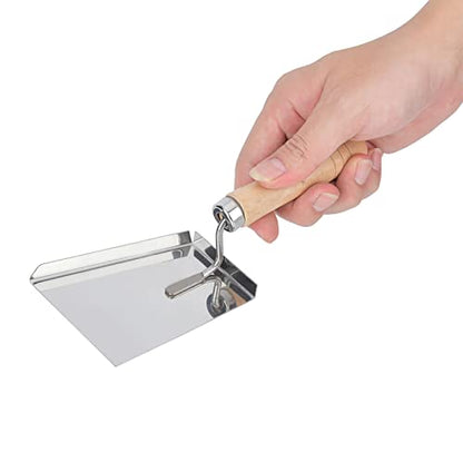 Stainless Steel Beeswax Scraper and Shovel with Wooden Handle for Beekeeping, Hive Cleaning, and Honey Harvesting