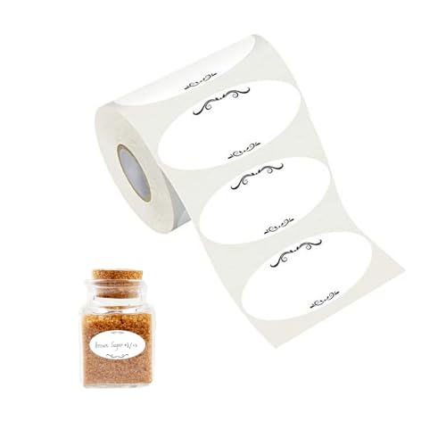 300Pcs Food Labels Kitchen Labels for Food Containers 2 x 1 Inch Removable Freezer Pantry Canning Labels Water Oil Tear Resistant Labels for Restauran Frige, Jam, Mason Jars Containers