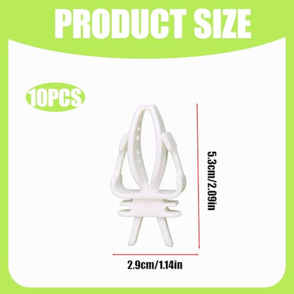 10 Pieces Millet Holder for Bird Cages, White Plastic Fruit, Vegetable, Snacks Food Feeder Clips Cuttlebone Holder for Small Bird Parrot Parakeet Budgie Cockatiel Conure Cockatoo Macaw Cage Accessorie - color: White