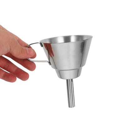 Stainless Steel Funnel with 304 Mesh Strainer 9cm Kitchen Oil and Liquid Filter Funnel for Bottles Jars Canning Cooking Use