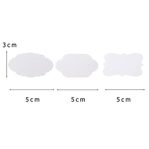 Pimoys 300 Pieces Gift Sticker Labels, 1.2*2inch Kraft Paper, Waterproof Labels for Jam Jars, Home Baking, Handmade Cosmetic, Holiday Presents, Lace Design - color: White