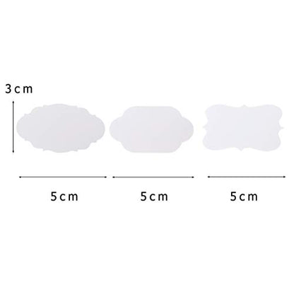 Pimoys 300 Pieces Gift Sticker Labels, 1.2*2inch Kraft Paper, Waterproof Labels for Jam Jars, Home Baking, Handmade Cosmetic, Holiday Presents, Lace Design - color: White