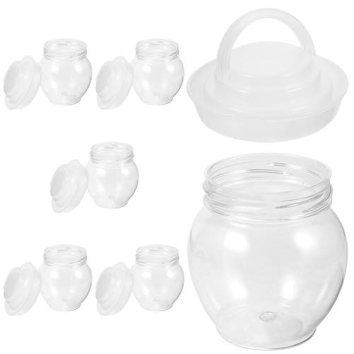 Veemoon 6pcs 200ml Fermenting Pickle Jars with Sealing Airlock, Household Vegetable Pickling Containers for Kitchen Food Storage