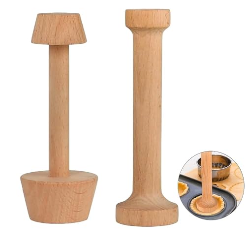 Double Sided Wooden Tart Tamper Set Tart Pan Wooden Molds Egg Tarts Tamper Pastry Tools DIY Baking Shaping Kitchen Tool