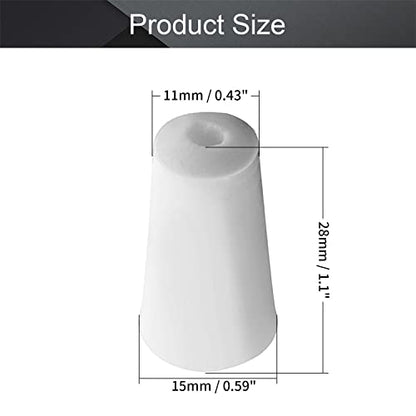 Othmro 10Pcs Drilled Rubber Stopper with Airlock, White Drilled Bungs Stopper with 0.51" Hole for Fermentation Use, Homebrewing Beer Kombucha Airlock Stopper