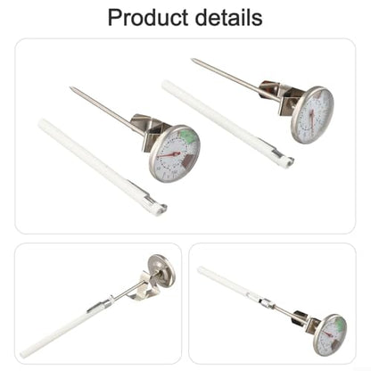2 Pack Milk Frothing Thermometer Coffee Steel Probe Type with Clip Latte Chocolate from 30 to 210f Gadget Pitcher