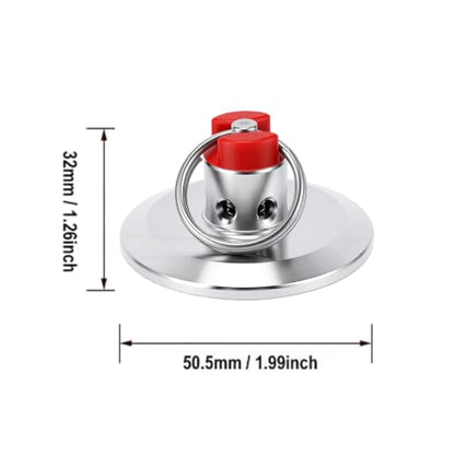 Fdit 1.5inch Three Clamp End Cap, Stainless Steel Pull Ring Pressure Relief Valve with Fermentation Pressure Control for Homebrew