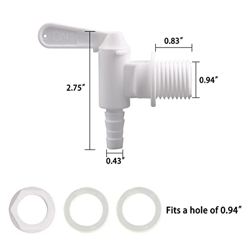 Replacement Spigot Bottling Bucket Plastic Spigot for Beer or Soda Fermenter Tap Wine Making Homebrewing By MUGLIO 3 PACK - size: 3 Pack