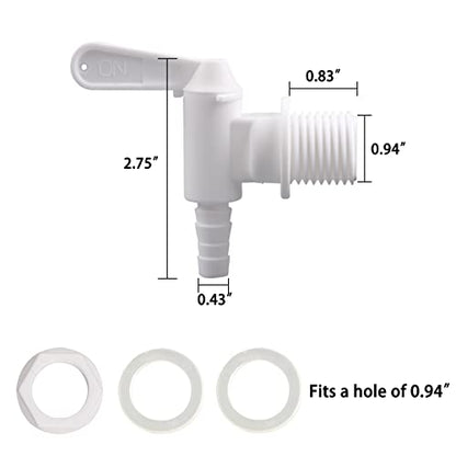 Replacement Spigot Bottling Bucket Plastic Spigot for Beer or Soda Fermenter Tap Wine Making Homebrewing By MUGLIO 3 PACK - size: 3 Pack
