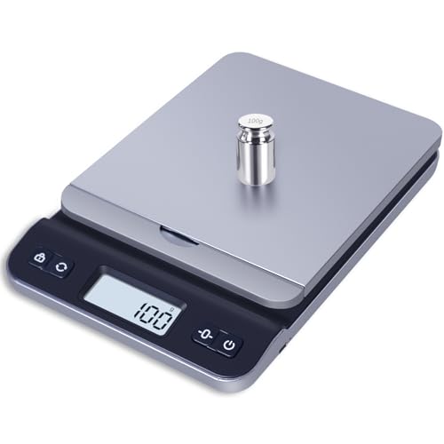 QP Calibration Weights, 100 Gram OIML Class M1 High Precision Scale Weights, Stainless Steel Gram Weights, Chrome Finish, Scale Calibration Weights for Digital Scale, Kitchen Scale, Pocket Scale - size: 100g