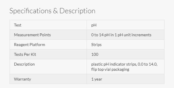 5920040 pHydrion 9800 Plastic pH Indicator Strips, 0.0 to 14.0, flip top Vial Packaging - style: 0 to 14 pH in 1 pH unit increments