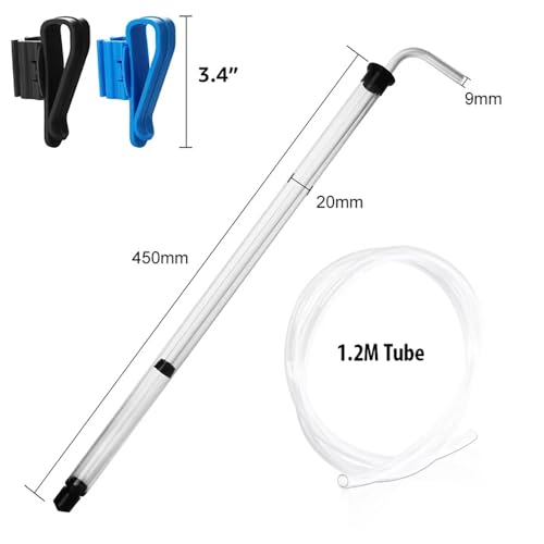Home Brew Auto Siphon,Wine Transfer Filler Kit (Siphon Racking Cane &1.2M Hose & Clamps) for Beer Wine Bucket Carboy Bottle(Black) - color: Black